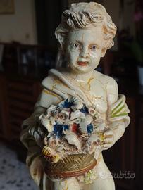 Statua in marmo con piedistallo 