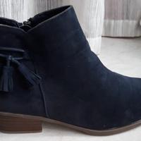 Stivaletti bassi, in suede blu, numero 38 - NUOVI