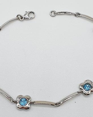 COD.101A.26 BRACCIALE FIORI ORO BIANCO 18K 750