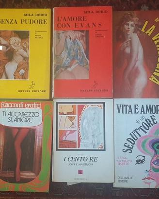 Lotto 6 libri genere erotico anni '70 Mila Dorio