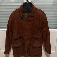 Giaccone in pelle scamosciata