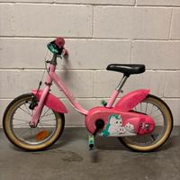 Bicicletta per bambina con rotelle 14”
