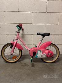 Bicicletta per bambina con rotelle 14”