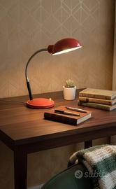 lampada da ufficio o scrivania rossa anni 70