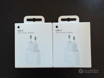 2 alimentatori Apple 20 W iPhone iPad MacBook neo