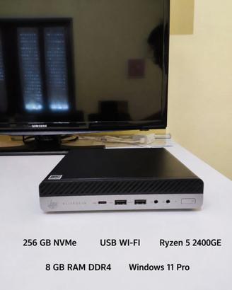 HP Elitedesk 705 G4 Mini PC-Ryze 5 2400GE-8/256GB