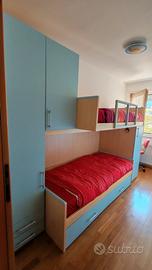 Cameretta con letto a castello 