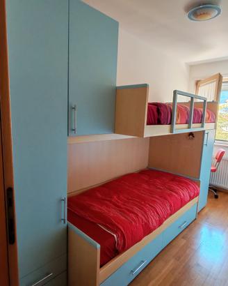 Cameretta con letto a castello 