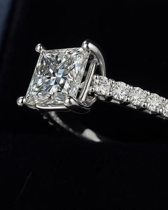 Anello con Diamante Princess da 2.08ct certificato