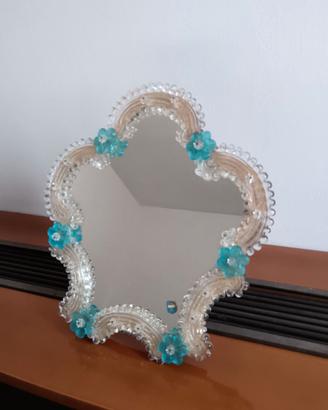 Specchio da tavolo Veneziano in vetro di Murano
