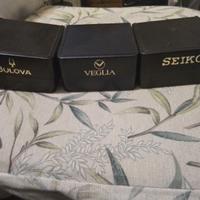 3 BOX OROLOGI SEIKO BULOVA E VEGLIA VINTAGE