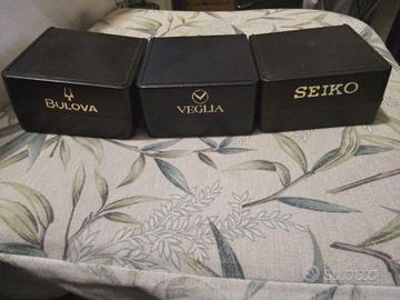 3 BOX OROLOGI SEIKO BULOVA E VEGLIA VINTAGE