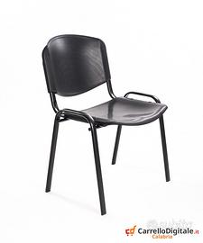 Sedia sala attesa Impilabile in Plastica NERO