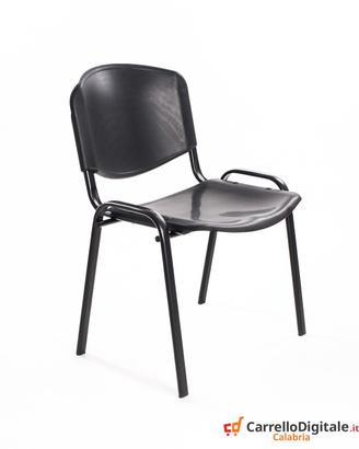 Sedia sala attesa Impilabile in Plastica NERO