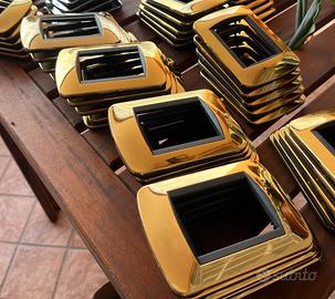 Placche BTicino metallo oro 3 moduli