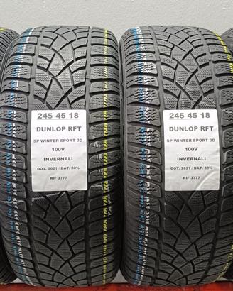 4 GOMME 245 45 18 DUNLOP RFT INV RIF3777