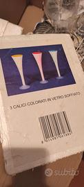Calici in vetro soffiato