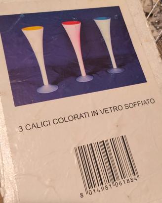 Calici in vetro soffiato