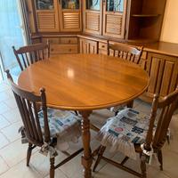 Tavolo rotondo allungabile + 6 sedie