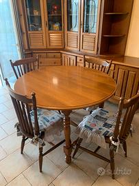 Tavolo rotondo allungabile + 6 sedie