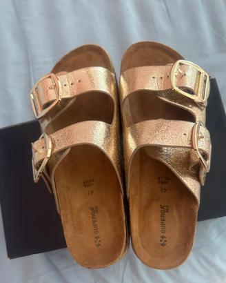 sandali ciabatte nuove Superga donna  oro n°  41