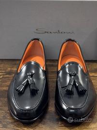 Santoni mocassino black 10 UK