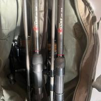 Canne nash dwarf e mulinelli shimano