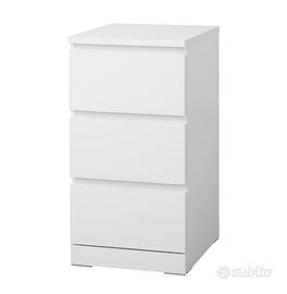 MALM Cassettiera Ikea 3 cassetti, bianco, 40x78