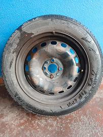 4 Ruote R15 per FIAT cerchi in ferro+pneumatici 
