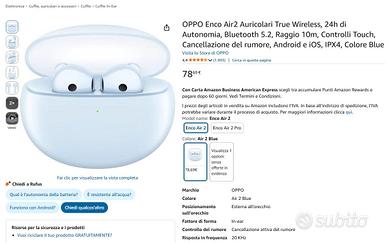 auricolari bluetooth OPPo Enco Air2