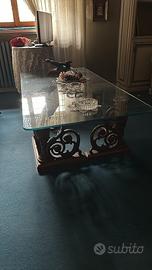 Tavoli in cristallo e legno