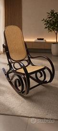 Sedia a dondolo vintage 