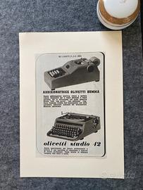 Pubblicità originale Olivetti Studio 42 1941