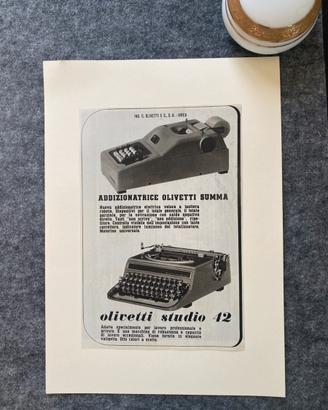 Pubblicità originale Olivetti Studio 42 1941