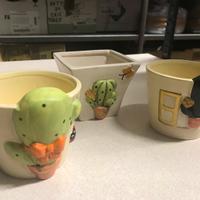 Vasetti per piantine decorati