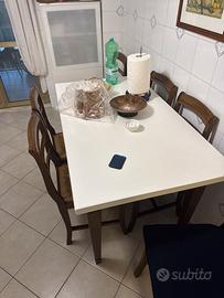 Tavolo 120x70 piu 6 sedie