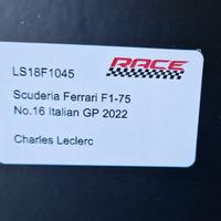 Ferrari F1-75 Leclerc 2nd GP Italy 2022 1/18