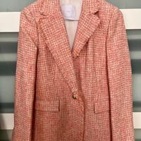 Giacca Blazer Mango in Tweed Corallo - Taglia XXS