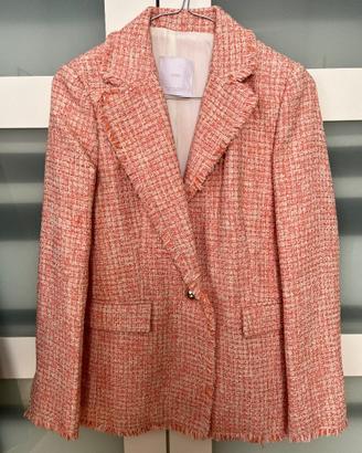 Giacca Blazer Mango in Tweed Corallo - Taglia XXS