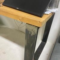 Tavolo design loft ferro legno casa studio milano