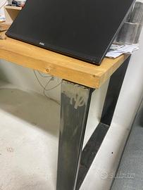 Tavolo design loft ferro legno casa studio milano