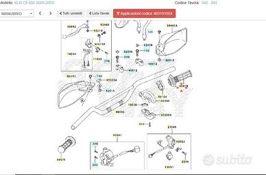Comando Gas Kawasaki KX500 460191054