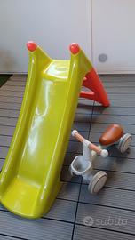 Scivolo Smoby + triciclo primi passi – giochi da e