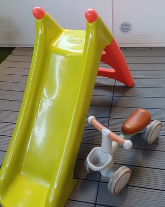 Scivolo Smoby + triciclo primi passi – giochi da e
