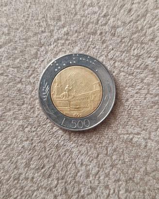 Moneta da 500 lire rara 1991