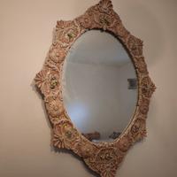 Specchio ornamentale in ceramica, vintage