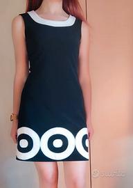 Abito invernale nero con fantasia bianca