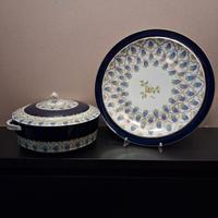 Scatola c/coperchio e piatto Limoges