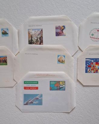 Lotto misto di buste postali, aerogrammi e bigliet
