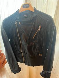 Giubotto in vera pelle nera